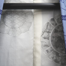 Load image into Gallery viewer, Haori Jacket Dark Blue Grayish Blue Plum blossom Chrysanthemum Silk #10731D3