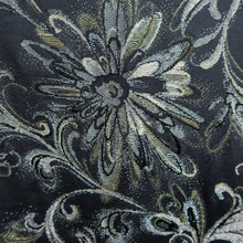 Load image into Gallery viewer, Haori Jacket Vintage(1950-1980) Black Silver Gold Flower Silk #10185D5