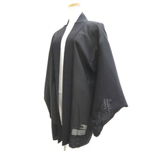 Load image into Gallery viewer, Haori Jacket Vintage(1950-1980) Black See-Through Flower Silk #10632C4