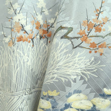 Load image into Gallery viewer, Haori Jacket Blueish Gray Landscape Silk #10792D5