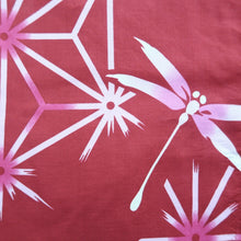 Load image into Gallery viewer, Yukata Red Dragonfly Asanoha Cotton #10345F3