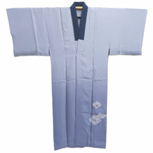 Load image into Gallery viewer, Men's Juban Blueish Gray Landscape Silk #10447A4