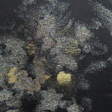 Load image into Gallery viewer, Haori Jacket Vintage(1950-1980) Black Gold Silver Smoke Silk #9880B3