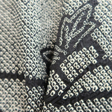Load image into Gallery viewer, Haori Jacket Vintage(1950-1980) Black Shibori Flower Silk #10681D1