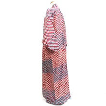Load image into Gallery viewer, Kimono Vintage(1950-1980) Red Light Blue Shibori Silk #10265E4