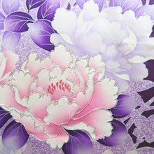 Load image into Gallery viewer, Furisode Purple Peony Yamato Silk #10562B4