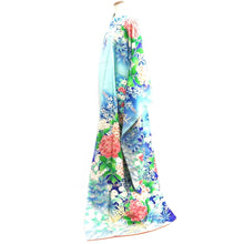 Load image into Gallery viewer, Furisode Light Blue Blue Camellia Silk #10334F2