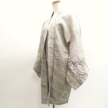 Load image into Gallery viewer, Haori Jacket Vintage(1950-1980) Light Green Lavender Shibori Wave Silk #10066D1