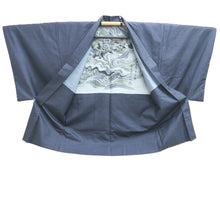 Load image into Gallery viewer, Men's Haori Vintage(1950-1980) Blue Black Dragon Silk #10649C4