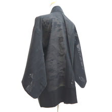 Load image into Gallery viewer, Haori Jacket Vintage(1950-1980) Black Sheer Cloud Silk #10963F3