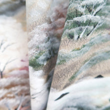 Load image into Gallery viewer, Kimono Rosybrown Zen Temple Landscape Tall Silk #9945B5