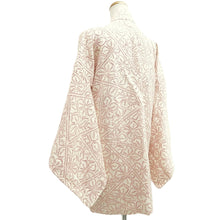 Load image into Gallery viewer, Haori Jacket Vintage(1950-1980) White Red Shibori Flower Silk #10582C1