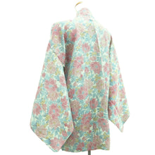 Load image into Gallery viewer, Haori Jacket Vintage(1950-1980) Light Blue Light Red Shibori Flower Silk #10612C3