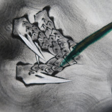 Load image into Gallery viewer, Men's Haori Vintage(1950-1980) Grayish Black Dragon Silk #10282E4