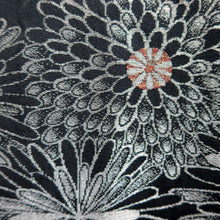 Load image into Gallery viewer, Haori Jacket Vintage(1950-1980) Black Silver Gold Chrysanthemum Silk #10200E1