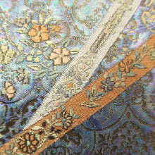 Load image into Gallery viewer, Fukuro Obi Gold Silver Bird Silk BB328V9