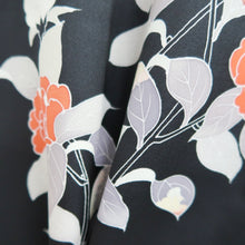 Load image into Gallery viewer, Haori Jacket Black Flower Branch Silk #10812E1