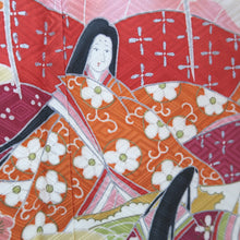 Load image into Gallery viewer, Furisode Vintage(1950-1980) Light Peach Heian Princess Silk #9651J2