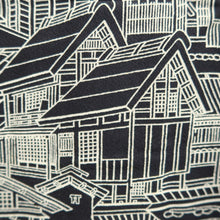 Load image into Gallery viewer, Haori Jacket Black Old town Geisha Silk #10691D1