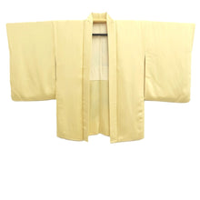 Load image into Gallery viewer, Haori Jacket Light Yellow Floral pattern Silk #10943F1
