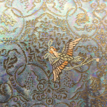 Load image into Gallery viewer, Fukuro Obi Gold Silver Bird Silk BB328V9