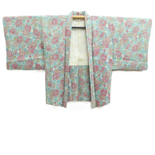 Load image into Gallery viewer, Haori Jacket Vintage(1950-1980) Light Blue Light Red Shibori Flower Silk #10612C3
