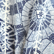 Load image into Gallery viewer, Yukata Vintage(1950-1980) Blue White Bangasa Cotton #11097B1