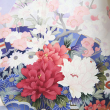 Load image into Gallery viewer, Furisode Purple White Peony Ume Tall Silk #9697J4