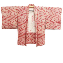 Load image into Gallery viewer, Haori Jacket Red Full Shibori Ryusui Silk #10702D1