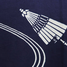 Load image into Gallery viewer, Yukata Vintage(1950-1980) Navy Umbrella Cotton #9910B4