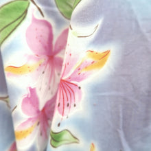 Load image into Gallery viewer, Yukata Light Blue Lily Cotton #10746D3
