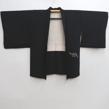 Load image into Gallery viewer, Haori Jacket Vintage(1950-1980) Black Fully Embroidered Branch Flower Silk #9991C2