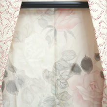 Load image into Gallery viewer, Haori Jacket Vintage(1950-1980) White Red Shibori Flower Silk #10582C1