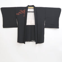 Load image into Gallery viewer, Haori Jacket Vintage(1950-1980) Black Gold Silver Tree Landscape Silk #10983F4