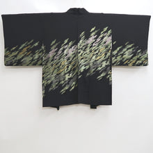 Load image into Gallery viewer, Haori Jacket Vintage(1950-1980) Black Gold Splash Silk #10125D3