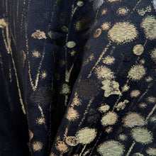 Load image into Gallery viewer, Haori Jacket Vintage(1950-1980) Black Gold Flower Silk #10005C3