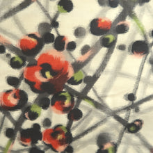 Load image into Gallery viewer, Haori Jacket Vintage(1920-1950) Cream white Meisen Plum blossom Branch Silk #11042A3