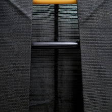 Load image into Gallery viewer, Men's Haori Vintage(1950-1980) Black See-Through Silk #10424A2