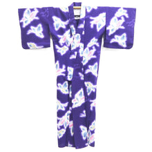 Load image into Gallery viewer, Yukata Vintage(1950-1980) Purple Butterfly Cotton #10475A5