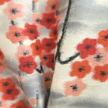 Load image into Gallery viewer, Haori Jacket Vintage(1920-1950) Cream white Meisen Plum blossom Branch Silk #11051A3