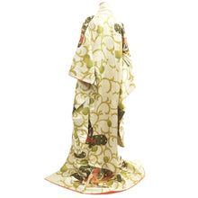Load image into Gallery viewer, Furisode Pearl white Gold Phoenix Tall Silk #10563B4