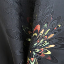 Load image into Gallery viewer, Haori Jacket Black Gold Chrysanthemum Silk #10822E1