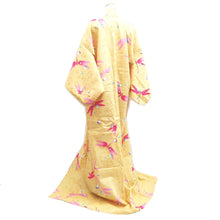Load image into Gallery viewer, Yukata Pale Yellow Dragonfly Cotton #10747D3