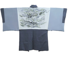 Load image into Gallery viewer, Men's Haori Vintage(1950-1980) Blue Black Dragon Silk #10649C4