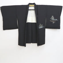 Load image into Gallery viewer, Haori Jacket Vintage(1950-1980) Black Kyoto Kinkakuji Silk #9739A2