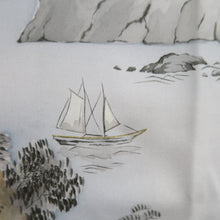 Load image into Gallery viewer, Men's Juban Blueish Gray Landscape Silk #10447A4