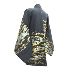Load image into Gallery viewer, Haori Jacket Vintage(1950-1980) Black Gold Cloud Silk #10993F4