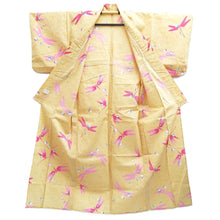 Load image into Gallery viewer, Yukata Pale Yellow Dragonfly Cotton #10747D3