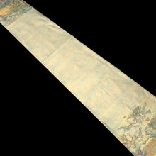 Load image into Gallery viewer, Fukuro Obi Gold Pale Green Kinkakuji Landscape Silk BB334V9