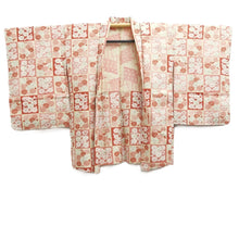 Load image into Gallery viewer, Haori Jacket Pink Cream white Gold Plum blossom Silk #10732D3